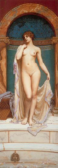 John William Godward Venus at the Bath oil painting image